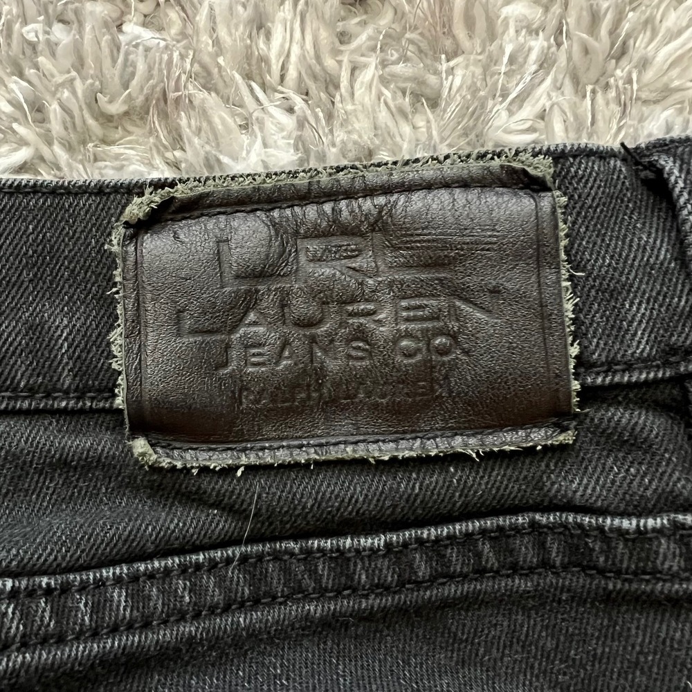 LRL Ralph Lauren Jeans Co Sz 10P Black Classic Straight Denim Women's Designer - Picture 4 of 11